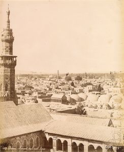 ,Félix Bonfils : Tombeaux de Saladin, Damas ; Damas, Minaret de l'ovest, Syrie  - Asta Fotografia dell'800: album di viaggio - Associazione Nazionale - Case d'Asta italiane