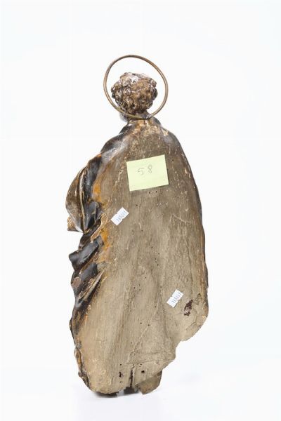 Coppia di Santi in legno argentato, scultore barocco dellItalia del nord, XVII-XVIII secolo  - Asta Antiquariato - Associazione Nazionale - Case d'Asta italiane