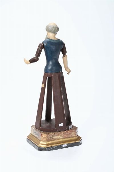 Manichino mezzo busto in legno policromo, Italia XVIII-XIX secolo  - Asta Antiquariato - Associazione Nazionale - Case d'Asta italiane