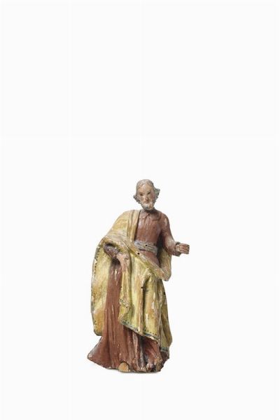 S.Giuseppe in legno policromo, intagliatore veneto del XVIII secolo  - Asta Antiquariato - Associazione Nazionale - Case d'Asta italiane