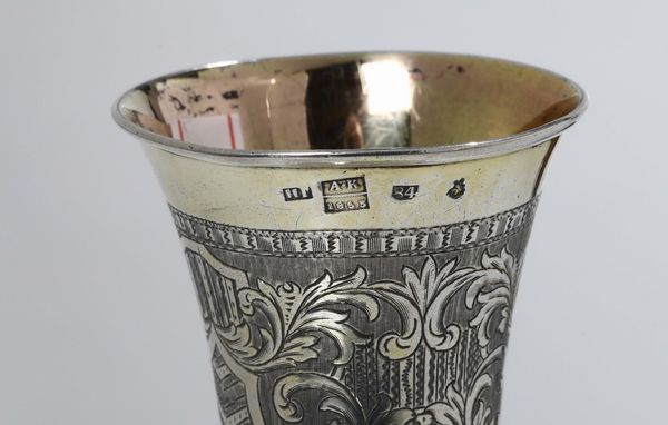 Calice in argento, Russia 1853 e piccolo bicchiere  - Asta Antiquariato - Associazione Nazionale - Case d'Asta italiane