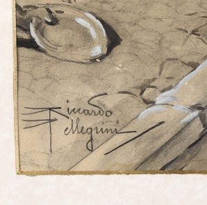 PELLEGRINI RICCARDO : Riccardo Pellegrini (Milano 1863 - Crescenzago 1934)  - Asta Antiquariato - Associazione Nazionale - Case d'Asta italiane