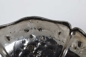 Calamaio in argento e cristallo, Citt di Sheffileld, 1861  - Asta Antiquariato - Associazione Nazionale - Case d'Asta italiane