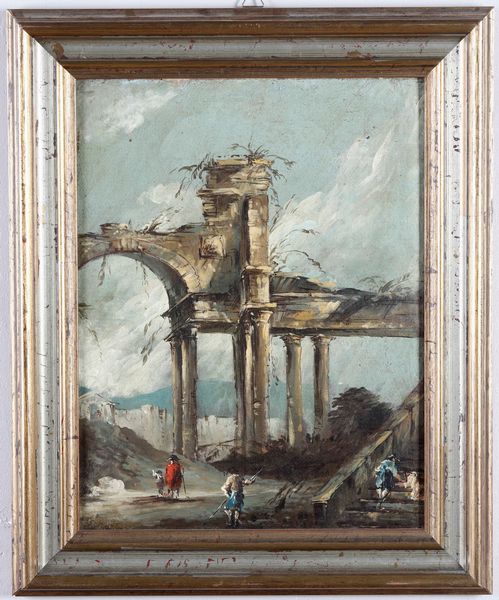 ,Francesco Guardi : Paesaggi con rovine e figure  - Asta Dipinti Antichi - Associazione Nazionale - Case d'Asta italiane