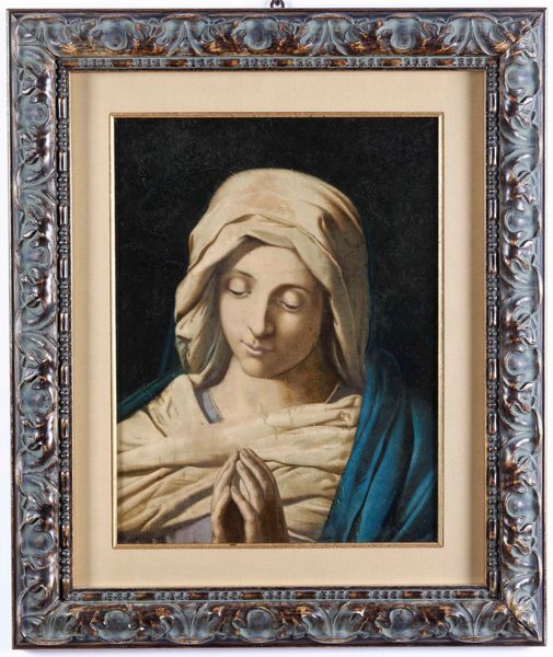 ,Giovan Battista Salvi detto il Sassoferrato : Madonna orante  - Asta Dipinti Antichi - Associazione Nazionale - Case d'Asta italiane