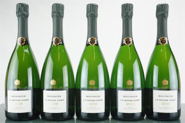 Bollinger La Grande Année 2008  - Asta L'Essenziale - Vini Italiani e Francesi da Cantine Selezionate - Associazione Nazionale - Case d'Asta italiane