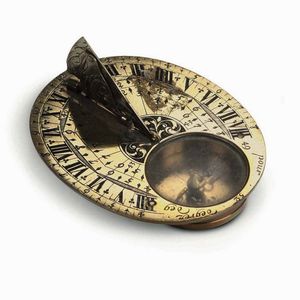 Orologio solare in custodia, firmato Deigrez, XVIII secolo  - Asta Arte Marinara e Strumenti Scientifici - Associazione Nazionale - Case d'Asta italiane