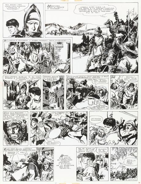 ,Dino Battaglia : La freccia nera  - Asta Fumetti: tavole e illustrazioni originali - Associazione Nazionale - Case d'Asta italiane