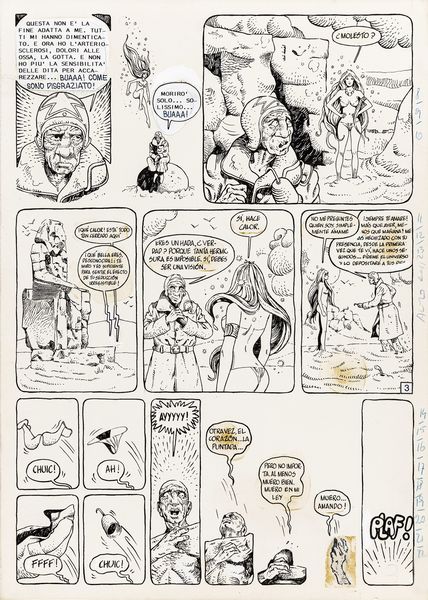 ,Alberto Carlos Dose : La dolce fine del vecchio seduttore  - Asta Fumetti: tavole e illustrazioni originali - Associazione Nazionale - Case d'Asta italiane