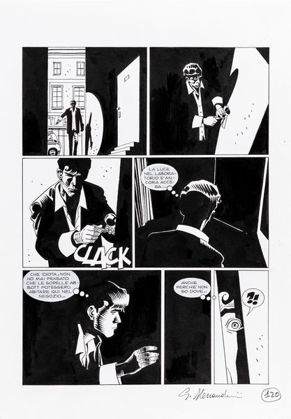 ,Giancarlo Alessandrini : Dylan Dog - Il Senza Nome  - Asta Fumetti: tavole e illustrazioni originali - Associazione Nazionale - Case d'Asta italiane