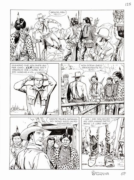 ,Bruno Brindisi : Tex - E venne il giorno  - Asta Fumetti: tavole e illustrazioni originali - Associazione Nazionale - Case d'Asta italiane