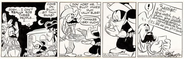 ,Floyd Gottfredson : Mickey Mouse - Billy, The Mouse  - Asta Fumetti: tavole e illustrazioni originali - Associazione Nazionale - Case d'Asta italiane