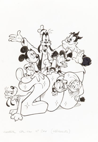 ,Lorenzo Pastrovicchio : I Grandi Classici Disney 200  - Asta Fumetti: tavole e illustrazioni originali - Associazione Nazionale - Case d'Asta italiane