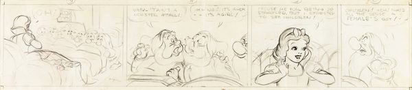 ,Hank Porter : Snow White and the Seven Dwarfs  - Asta Fumetti: tavole e illustrazioni originali - Associazione Nazionale - Case d'Asta italiane