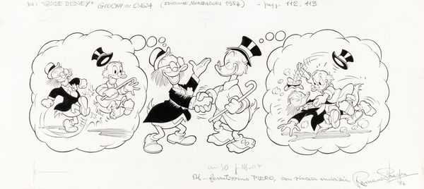 ,Romano Scarpa : Guide Disney: giochi in casa  - Asta Fumetti: tavole e illustrazioni originali - Associazione Nazionale - Case d'Asta italiane