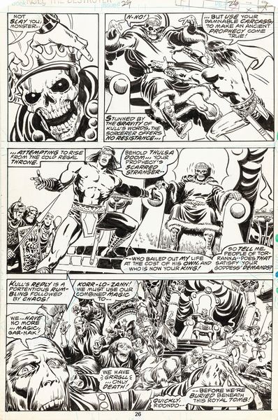 ,Ernie Chan : Kull the Destroyer - To Sit the Topaz Throne!  - Asta Fumetti: tavole e illustrazioni originali - Associazione Nazionale - Case d'Asta italiane