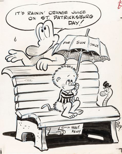 ,Walt Kelly : Pogo St. Patricksburg Day  - Asta Fumetti: tavole e illustrazioni originali - Associazione Nazionale - Case d'Asta italiane