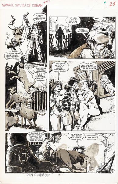 ,Gary Kwapisz : Savage Sword of Conan - City of Rats  - Asta Fumetti: tavole e illustrazioni originali - Associazione Nazionale - Case d'Asta italiane