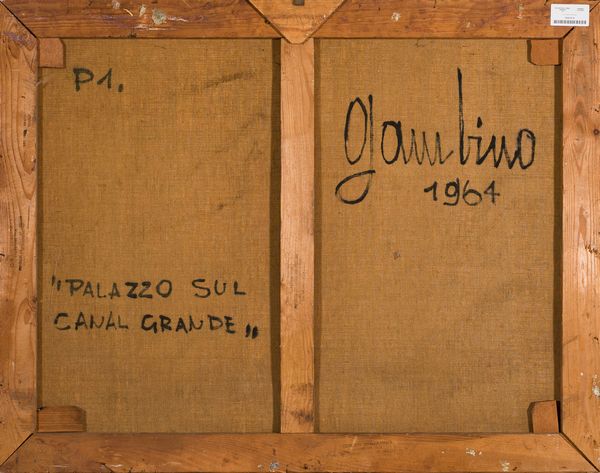 ,GIUSEPPE GAMBINO : Palazzo sul canal grande  - Asta Asta di arte moderna e contemporanea - Associazione Nazionale - Case d'Asta italiane