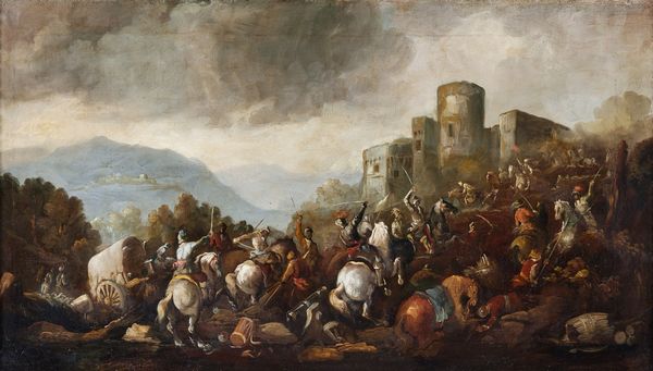 ARTISTA DEL XIX SECOLO : Battaglia  - Asta Asta 360 | ARTE ANTICA E DEL XIX SECOLO - Dipinti antichi e antiquariato Tradizionale - Associazione Nazionale - Case d'Asta italiane