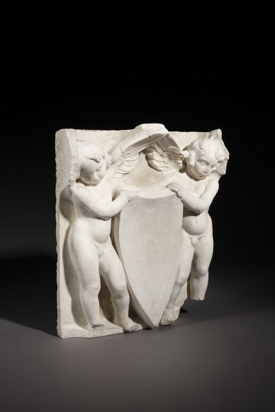 SCULTORE DELL'ITALIA SETTENTRIONALE DEL XVI-XVII SECOLO : Coppia di putti che sorreggono un blasone  - Asta Asta 360 | ARTE ANTICA E DEL XIX SECOLO - Dipinti antichi e antiquariato Tradizionale - Associazione Nazionale - Case d'Asta italiane