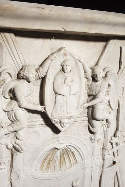 SCULTORE DEL XVIII SECOLO : Morte di San Bernardino da Siena in pietra scolpita  - Asta Asta 360 | ARTE ANTICA E DEL XIX SECOLO - Dipinti antichi e antiquariato Tradizionale - Associazione Nazionale - Case d'Asta italiane