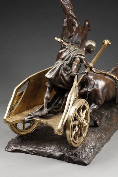 FERRARI GIUSEPPE (1840 - 1905) : Gruppo in bronzo raffigurante una biga romana  - Asta Asta 360 | ARTE ANTICA E DEL XIX SECOLO - Dipinti antichi e antiquariato Tradizionale - Associazione Nazionale - Case d'Asta italiane