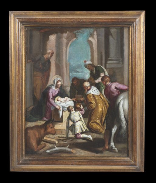 NEGRETTI DETTO PALMA IL GIOVANE JACOPO (1548 - 1628) : Cerchia di. Adorazione dei magi  - Asta Asta 360 | ARTE ANTICA E DEL XIX SECOLO - Dipinti antichi e antiquariato Tradizionale - Associazione Nazionale - Case d'Asta italiane