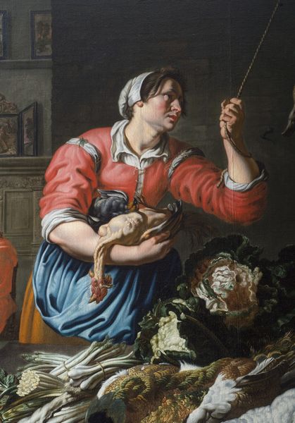 VAN UTRECHT ADRIAEN (1599 - 1652) : Ambito di. Scena di cucina con natura morta di cacciagione, frutta e ortaggi (Cristo nella casa di Marta e Maria)  - Asta Asta 360 | ARTE ANTICA E DEL XIX SECOLO - Dipinti antichi e antiquariato Tradizionale - Associazione Nazionale - Case d'Asta italiane