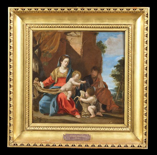 ARTISTA FRANCESE DEL XVII SECOLO : Madonna con Bambino e San Giovannino  - Asta Asta 360 | ARTE ANTICA E DEL XIX SECOLO - Dipinti antichi e antiquariato Tradizionale - Associazione Nazionale - Case d'Asta italiane