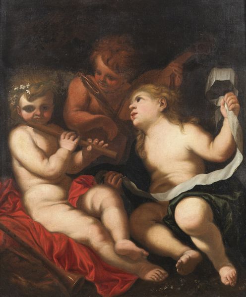 PIOLA DOMENICO (1627 - 1703) : Putti musicanti  - Asta Asta 360 | ARTE ANTICA E DEL XIX SECOLO - Dipinti antichi e antiquariato Tradizionale - Associazione Nazionale - Case d'Asta italiane