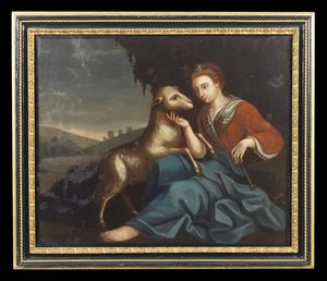 ARTISTA DEL XVIII SECOLO : Allegoria della primavera  - Asta Asta 360 | ARTE ANTICA E DEL XIX SECOLO - Dipinti antichi e antiquariato Tradizionale - Associazione Nazionale - Case d'Asta italiane