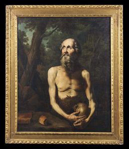 DE RIBERA GIUSEPPE JOSE' (1588/91-1652) : Scuola di. San Girolamo  - Asta Asta 360 | ARTE ANTICA E DEL XIX SECOLO - Dipinti antichi e antiquariato Tradizionale - Associazione Nazionale - Case d'Asta italiane