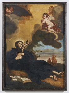 ARTISTA SPAGNOLO DEL XVII SECOLO : Morte di San Francesco Saverio  - Asta Asta 360 | ARTE ANTICA E DEL XIX SECOLO - Dipinti antichi e antiquariato Tradizionale - Associazione Nazionale - Case d'Asta italiane