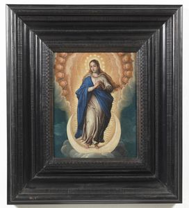 ARTISTA DEL XVII SECOLO : Madonna Immacolata  - Asta Asta 360 | ARTE ANTICA E DEL XIX SECOLO - Dipinti antichi e antiquariato Tradizionale - Associazione Nazionale - Case d'Asta italiane