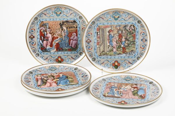 Collezione di cinque piatti<BR>Le porcellane di Marco Polo<BR>Germania, Manifattura di Schnwald, XX secolo  - Asta Ceramiche e Vetri | Cambi Time - Associazione Nazionale - Case d'Asta italiane