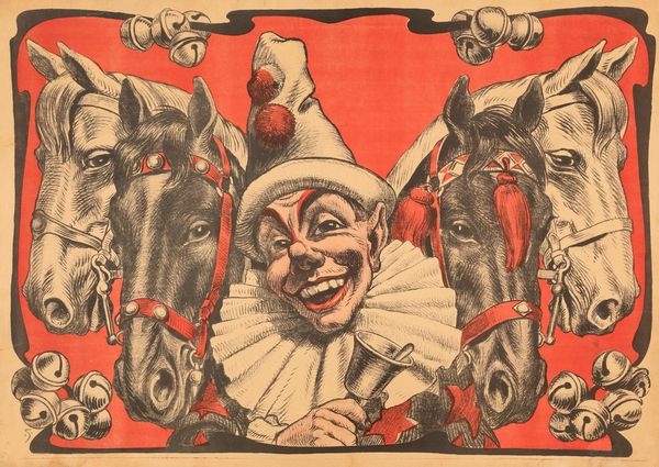 Sencig Pietro Antonio Circo equestre con pagliaccio  - Asta Manifesti d'epoca - Associazione Nazionale - Case d'Asta italiane