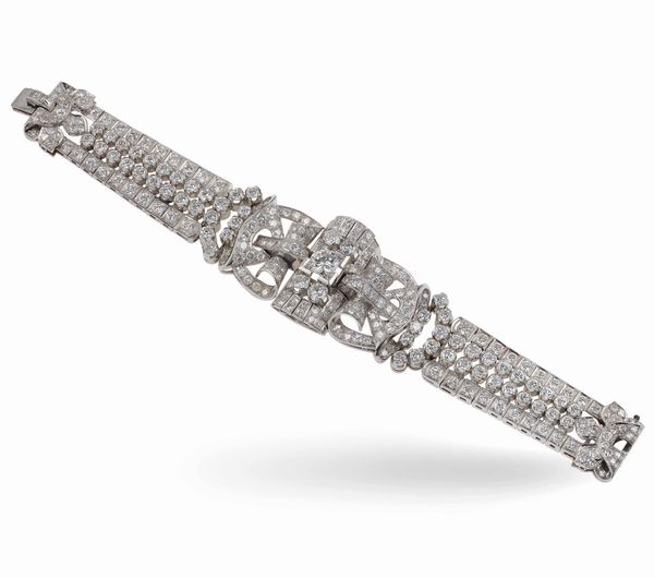 Bracciale con diamanti taglio brillante  - Asta Fine Jewels - Associazione Nazionale - Case d'Asta italiane