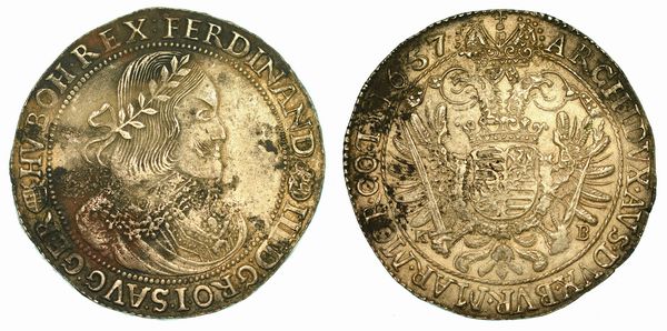 UNGHERIA. FERDINAND III, 1637-1657. Thaler 1657.  - Asta Numismatica  - Associazione Nazionale - Case d'Asta italiane