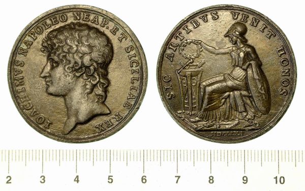 GIOACCHINO MURAT, 1808-1815. PREMIO ALLE ESPOSIZIONI DI BELLE ARTI E DELLE MANIFATTURE. Medaglia in piombo 1811.  - Asta Numismatica  - Associazione Nazionale - Case d'Asta italiane