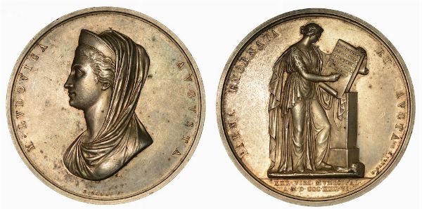 MARIA LUIGIA D'AUSTRIA, 1815-1847. LE BECCHERIE DI PARMA. Medaglia in argento 1836.  - Asta Numismatica  - Associazione Nazionale - Case d'Asta italiane