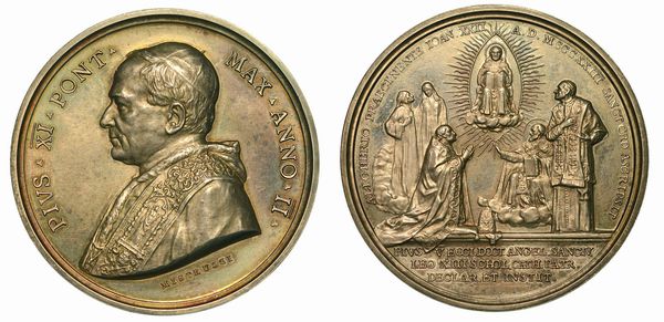 VATICANO. PIO XI, 1922-1939. Medaglia annuale A. II.  - Asta Numismatica  - Associazione Nazionale - Case d'Asta italiane