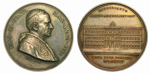 VATICANO. PIO XI, 1922-1939. Medaglia annuale A. III.  - Asta Numismatica  - Associazione Nazionale - Case d'Asta italiane