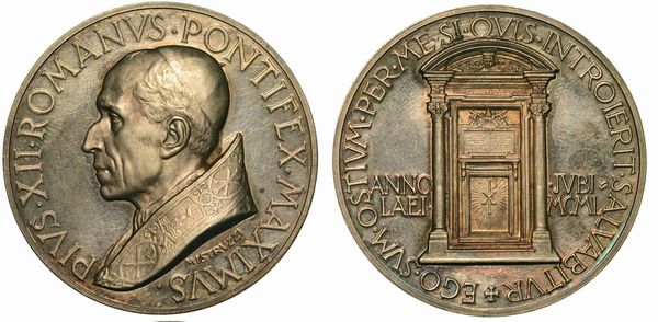 VATICANO. PIO XII, 1939-1958. Medaglia straordinaria Anno Giubilare MCML.  - Asta Numismatica  - Associazione Nazionale - Case d'Asta italiane