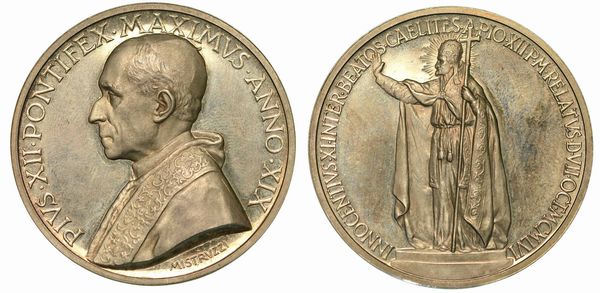 VATICANO. PIO XII, 1939-1958. Medaglia annuale A. XIX.  - Asta Numismatica  - Associazione Nazionale - Case d'Asta italiane