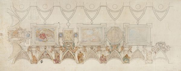 ADOLFO DE CAROLIS : Studio per il ciclo di affreschi del Palazzo del Podest di Bologna.  - Asta Stampe, disegni e dipinti antichi, moderni e contemporanei - Associazione Nazionale - Case d'Asta italiane