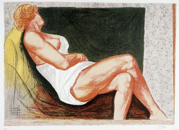 Achille Funi : Donna alla finestra.  - Asta Stampe, disegni e dipinti antichi, moderni e contemporanei - Associazione Nazionale - Case d'Asta italiane