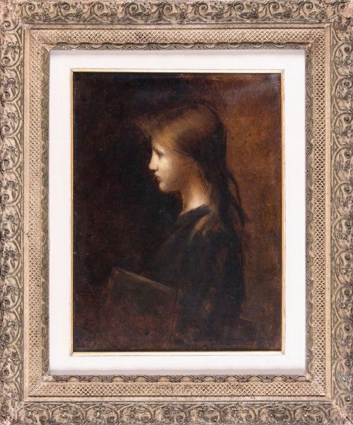 JEAN-JACQUES HENNER : L'colire.  - Asta Stampe, disegni e dipinti antichi, moderni e contemporanei - Associazione Nazionale - Case d'Asta italiane