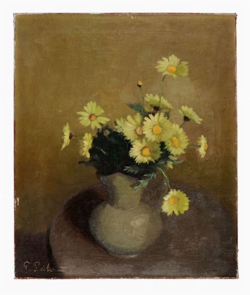 PAUL SCHAUD : Vaso di fiori.  - Asta Stampe, disegni e dipinti antichi, moderni e contemporanei - Associazione Nazionale - Case d'Asta italiane