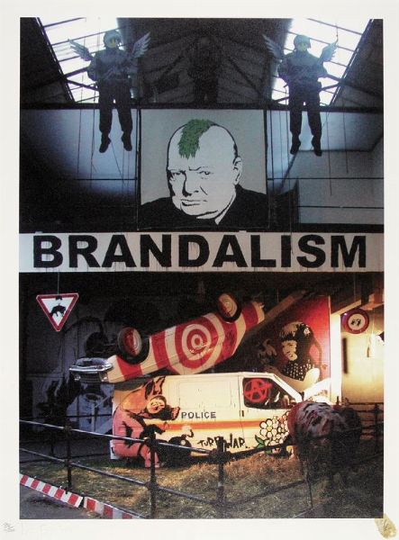 STEVE LAZARIDES : Brandalism.  - Asta Stampe, disegni e dipinti antichi, moderni e contemporanei - Associazione Nazionale - Case d'Asta italiane